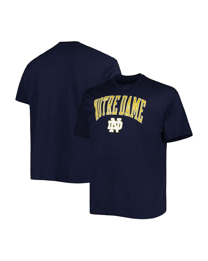 Men's Navy Notre Dame Fighting Irish Big and Tall Team Arch Over Wordmark T-shirt $17.60 T-Shirts