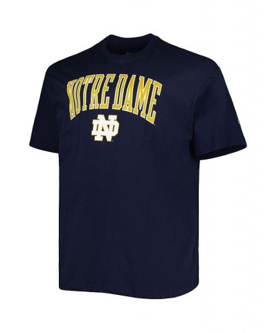 Men's Navy Notre Dame Fighting Irish Big and Tall Team Arch Over Wordmark T-shirt $17.60 T-Shirts