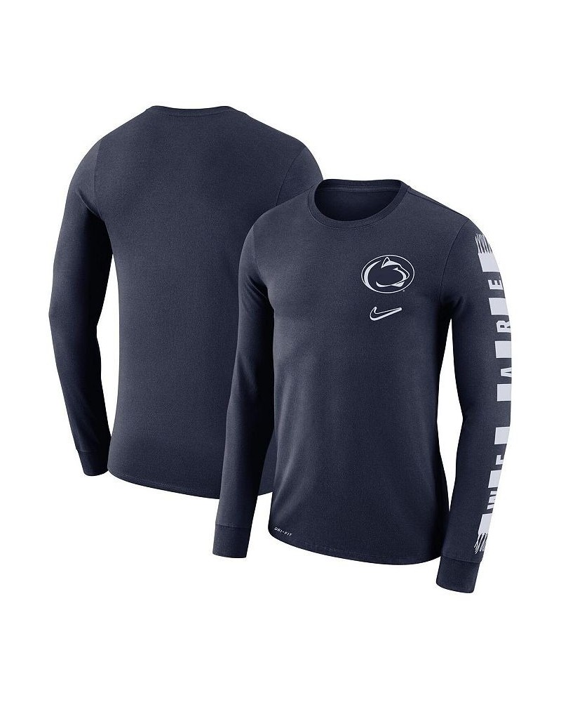 Men's Navy Penn State Nittany Lions Local Mantra Performance Long Sleeve T-shirt $21.59 T-Shirts