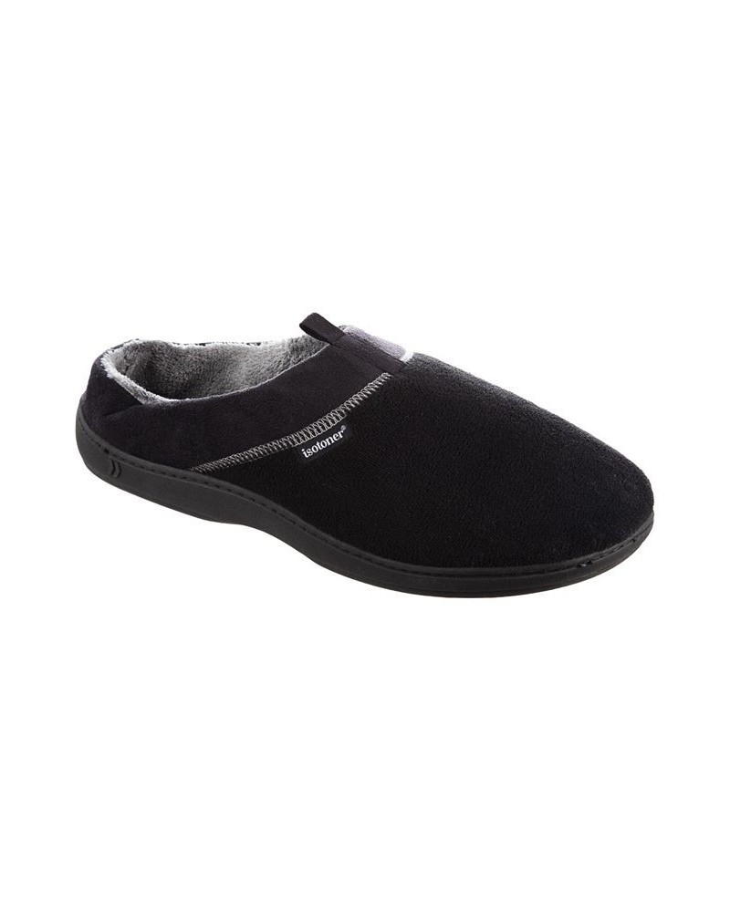 Men's Microterry Jared Hoodback Slippers Black $11.70 Shoes