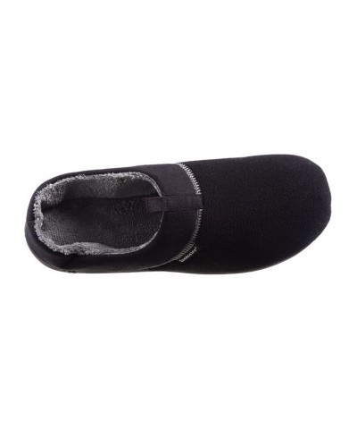 Men's Microterry Jared Hoodback Slippers Black $11.70 Shoes