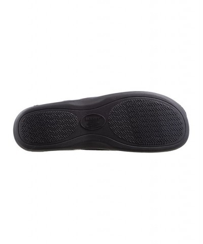 Men's Microterry Jared Hoodback Slippers Black $11.70 Shoes