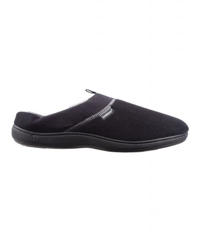 Men's Microterry Jared Hoodback Slippers Black $11.70 Shoes