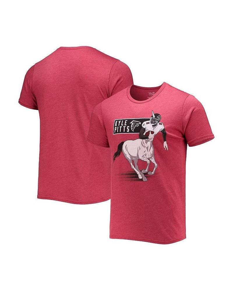 Men's Threads Kyle Pitts Red Atlanta Falcons Tri-Blend Unicorn Player T-shirt $25.48 T-Shirts