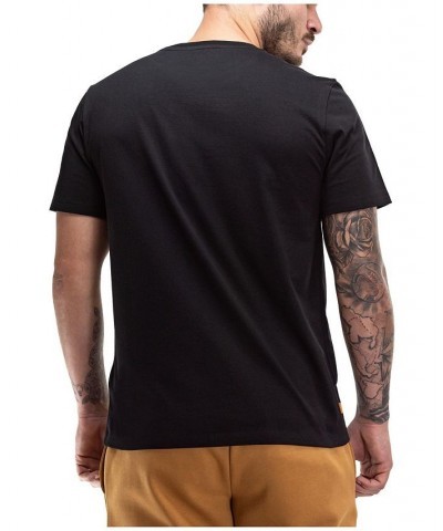 Men's Short Sleeve Stacked Logo Tee Black $19.38 T-Shirts