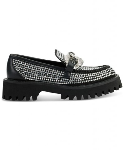 Women's Giana Slip-On Embellished Loafer Flats Gray $74.73 Shoes