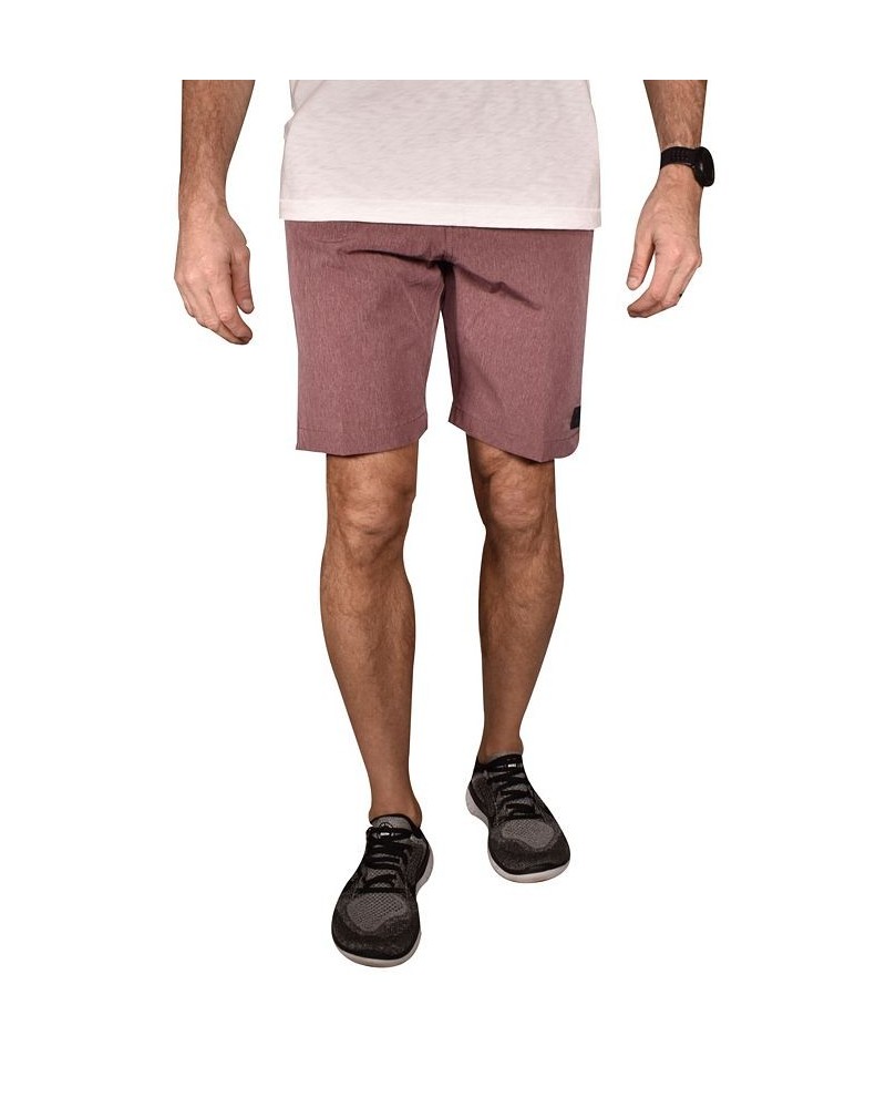 Men's Micro Graph Flat Front Gurkha Shorts Red $24.82 Shorts