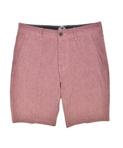 Men's Micro Graph Flat Front Gurkha Shorts Red $24.82 Shorts