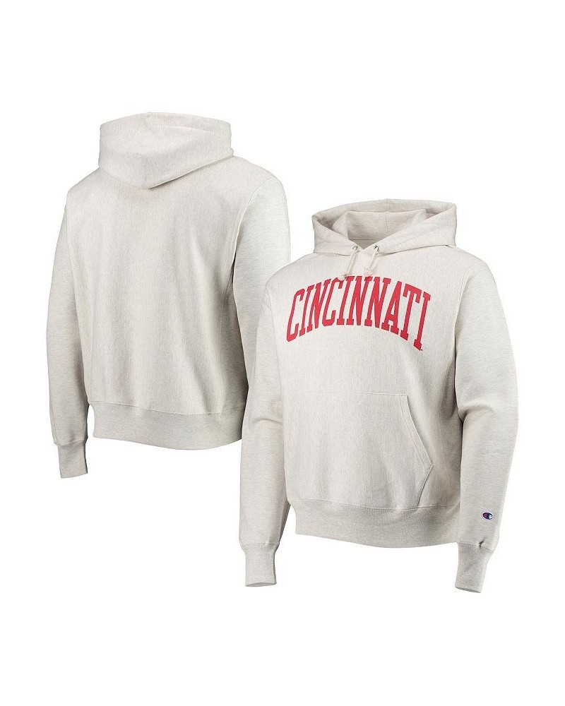 Men's Heathered Oatmeal Cincinnati Bearcats Cincy Arch Pullover Hoodie $42.50 Sweatshirt