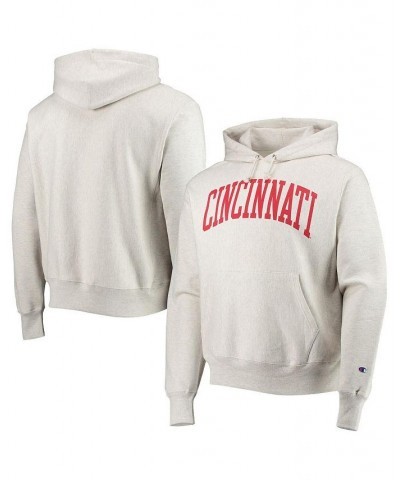 Men's Heathered Oatmeal Cincinnati Bearcats Cincy Arch Pullover Hoodie $42.50 Sweatshirt