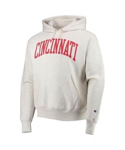 Men's Heathered Oatmeal Cincinnati Bearcats Cincy Arch Pullover Hoodie $42.50 Sweatshirt