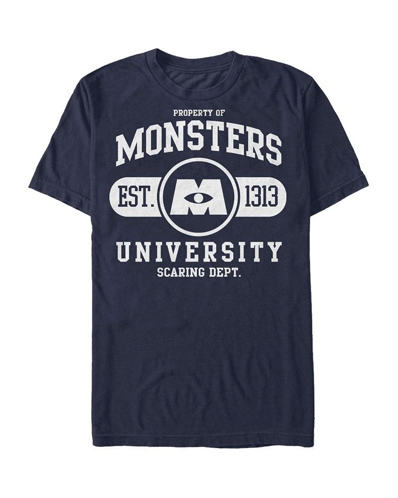 Men's University Short Sleeve Crew T-shirt Blue $19.94 T-Shirts