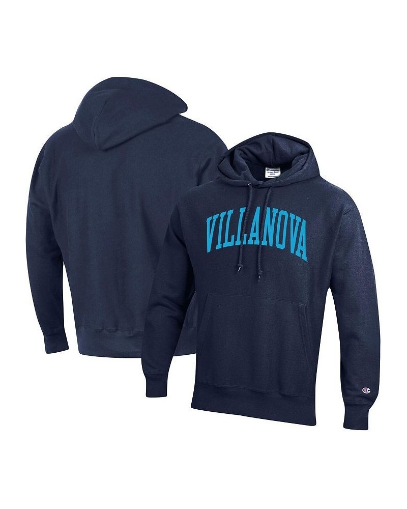 Men's Navy Villanova Wildcats Team Arch Reverse Weave Pullover Hoodie $38.00 Sweatshirt