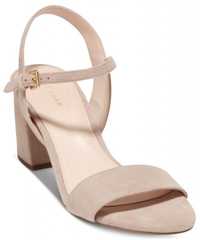 Women's Josie Block-Heel Sandals Tan/Beige $79.90 Shoes