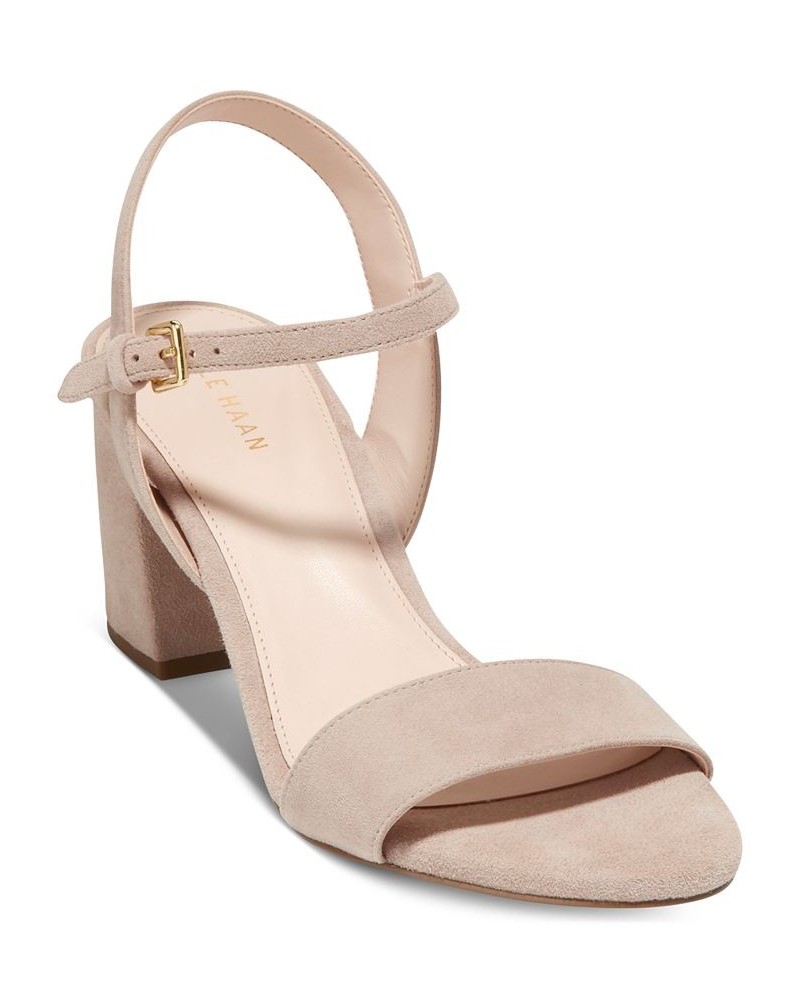 Women's Josie Block-Heel Sandals Tan/Beige $79.90 Shoes