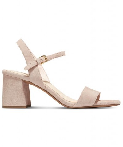 Women's Josie Block-Heel Sandals Tan/Beige $79.90 Shoes