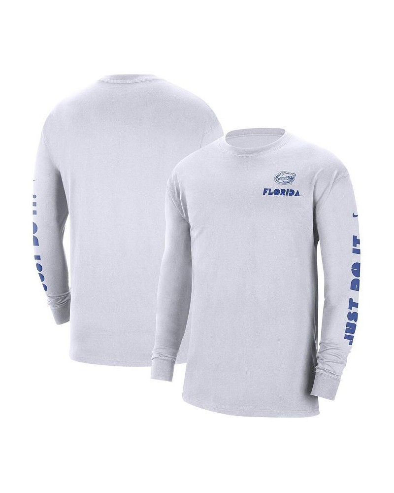 Men's White Florida Gators Heritage Max 90 Long Sleeve T-shirt $21.15 T-Shirts