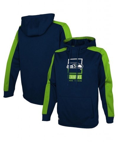 Men's College Navy Seattle Seahawks Combine Authentic Rise Pullover Hoodie $29.69 Sweatshirt