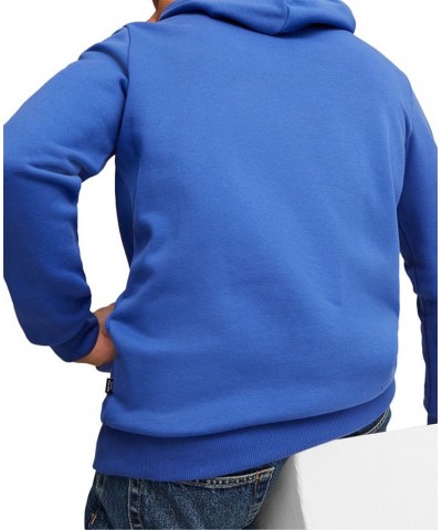 Men's Ess+ Logo Lab Logo-Print Fleece Hoodie Blue $22.55 Sweatshirt