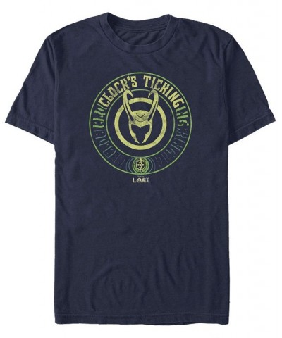 Men's Ticktock Short Sleeve Crew T-shirt Blue $14.00 T-Shirts