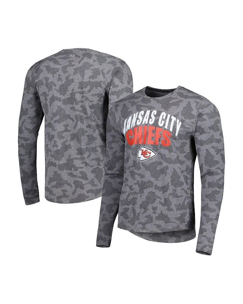 Men's Black Kansas City Chiefs Performance Camo Long Sleeve T-shirt $36.39 T-Shirts