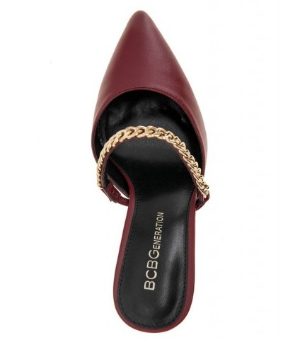 Women's Havinda-2 Chain Detail Pump Red $52.36 Shoes