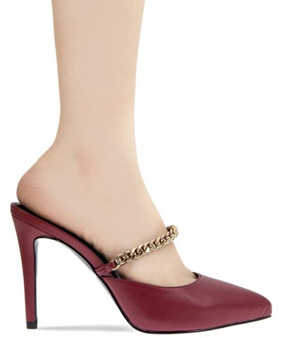 Women's Havinda-2 Chain Detail Pump Red $52.36 Shoes