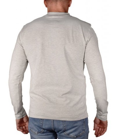 Men's Modern Fit Stretch Jersey Henley T-shirt Tan/Beige $29.70 T-Shirts