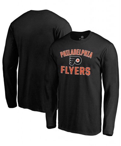 Men's Black Philadelphia Flyers Team Victory Arch Long Sleeve T-shirt $14.96 T-Shirts