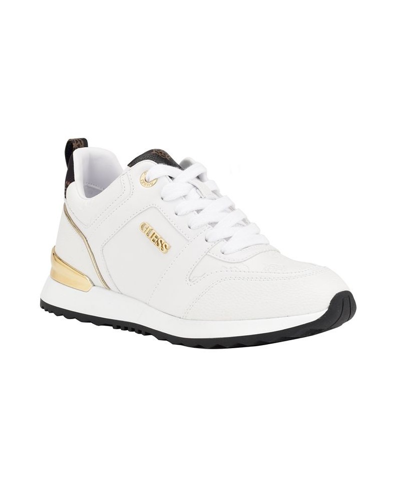 Women's Kadlin Logo Detailed Retro Jogger Sneakers White $45.78 Shoes