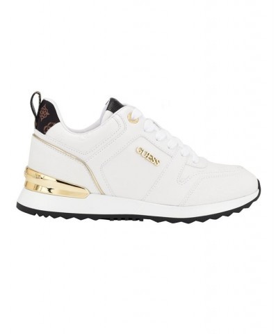 Women's Kadlin Logo Detailed Retro Jogger Sneakers White $45.78 Shoes