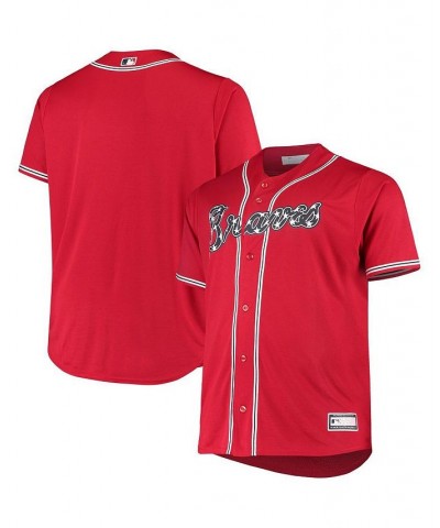 Men's Red Atlanta Braves Big and Tall Replica Alternate Team Jersey $35.97 Jersey