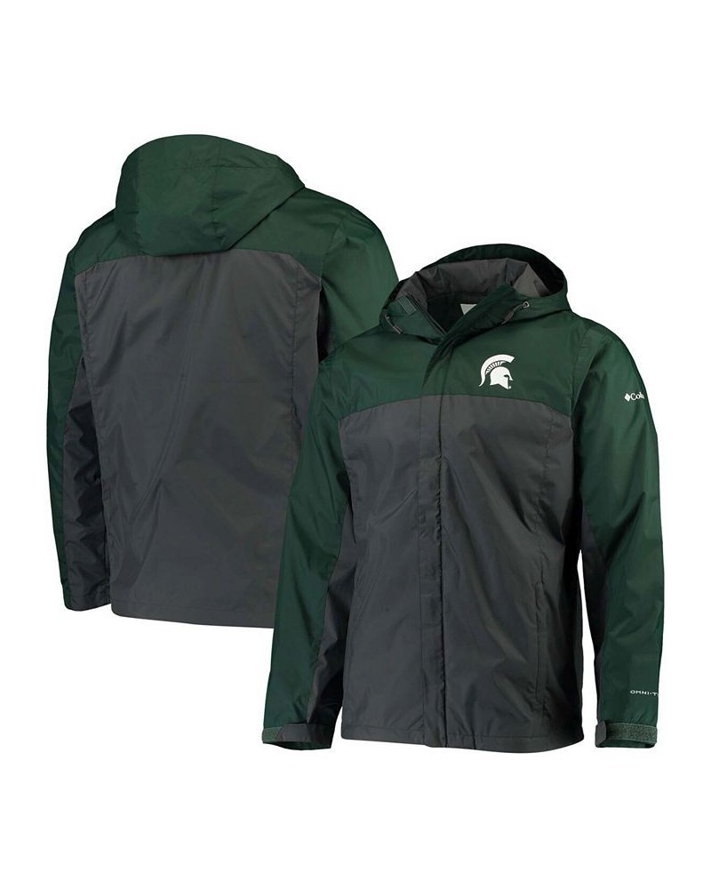 Men's Green, Charcoal Michigan State Spartans Glennaker Storm Full-Zip Jacket $41.59 Jackets