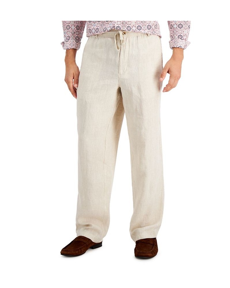 Men's 100% Linen Pants Natural Khaki $18.00 Pants