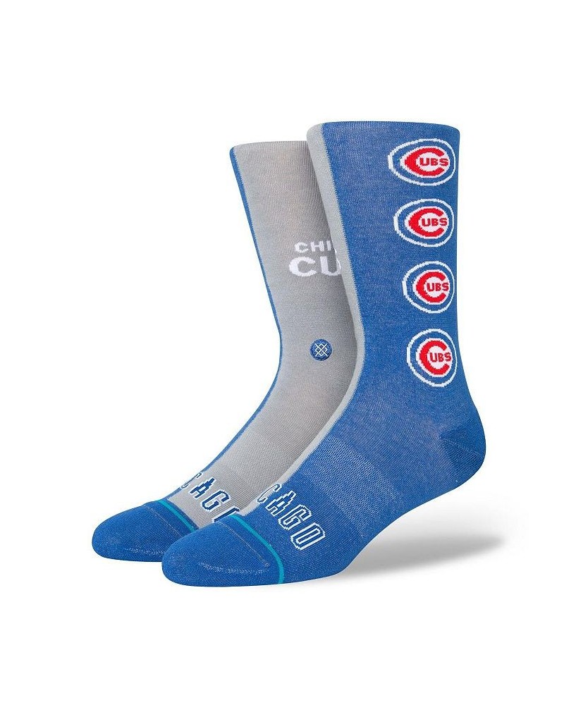 Men's Chicago Cubs Split Crew Socks $15.65 Socks