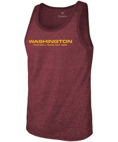 Men's Terry Mclaurin Heathered Burgundy Washington Football Team Name Number Tri-Blend Tank Top $22.50 T-Shirts