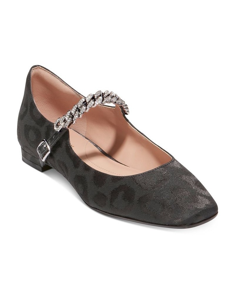 Women's Bridge Mary Jane Ballet Flats Black $56.10 Shoes