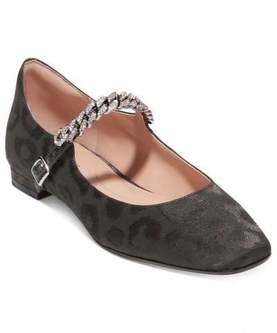 Women's Bridge Mary Jane Ballet Flats Black $56.10 Shoes