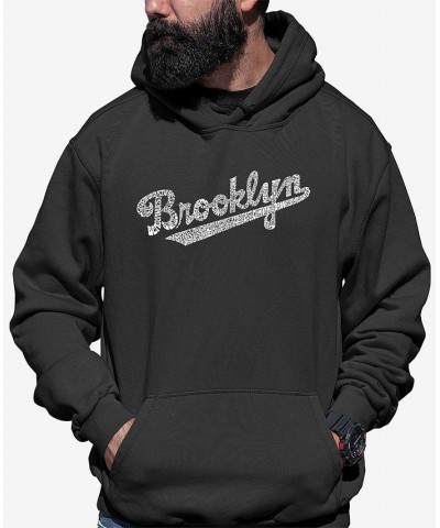 Men's Word Art Brooklyn Neighborhoods Hooded Sweatshirt Gray $34.79 Sweatshirt