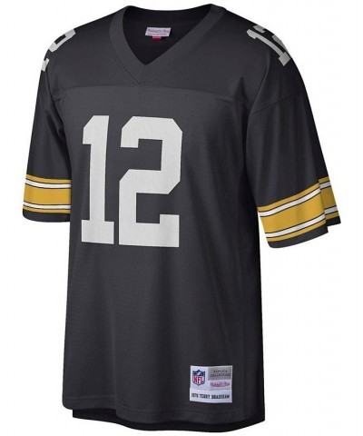 Men's Terry Bradshaw Black Pittsburgh Steelers Legacy Replica Jersey $71.40 Jersey