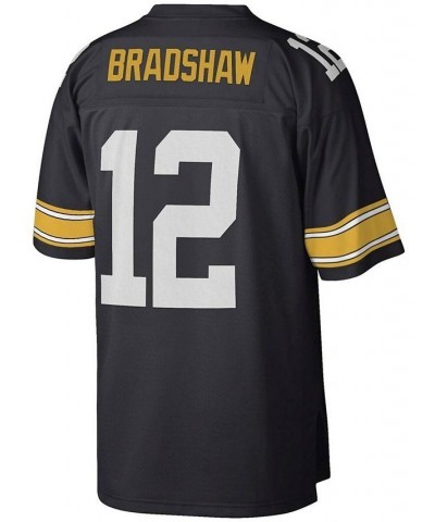 Men's Terry Bradshaw Black Pittsburgh Steelers Legacy Replica Jersey $71.40 Jersey