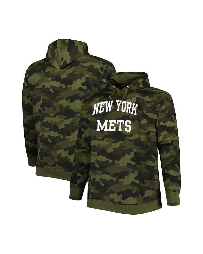 Men's Camo New York Mets Allover Print Big and Tall Pullover Hoodie $45.89 Sweatshirt