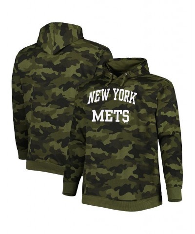 Men's Camo New York Mets Allover Print Big and Tall Pullover Hoodie $45.89 Sweatshirt