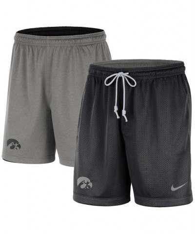 Men's Black, Gray Iowa Hawkeyes Reversible Performance Shorts $28.60 Shorts