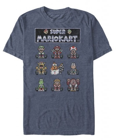 Nintendo Men's Mario Kart Racers Ready Short Sleeve T-Shirt Blue $15.75 T-Shirts