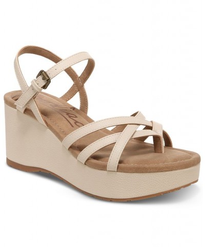 Women's Rita Gladiator Platform Wedge Sandals Tan/Beige $36.49 Shoes