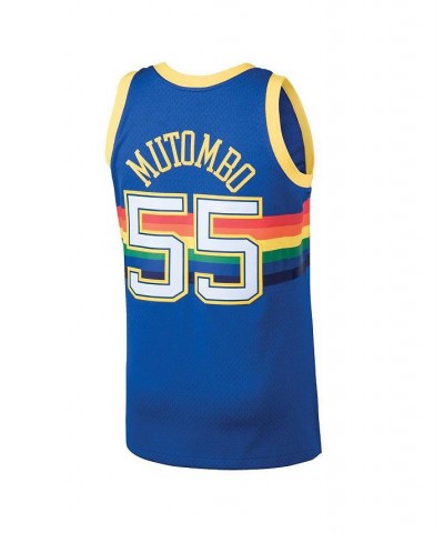 Men's Dikembe Mutombo Blue Denver Nuggets 1991-92 Hardwood Classics Swingman Jersey $43.50 Jersey