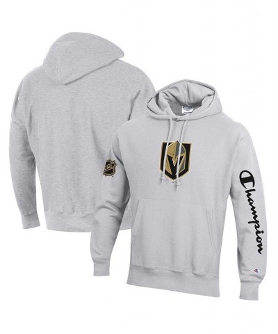 Men's Heathered Gray Vegas Golden Knights Reverse Weave Pullover Hoodie $34.30 Sweatshirt