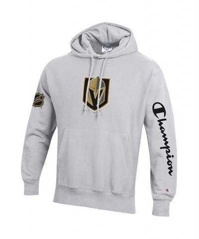 Men's Heathered Gray Vegas Golden Knights Reverse Weave Pullover Hoodie $34.30 Sweatshirt