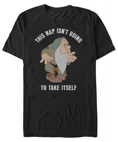 Disney Men's Snow White and the Seven Dwarfs Sleepy Nap Time, Short Sleeve T-Shirt Black $14.70 T-Shirts